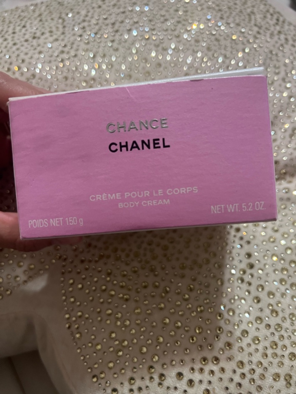 2 CHANEL Chance Body Cream - Pink and eau fraiche Packaging with Silver Accents